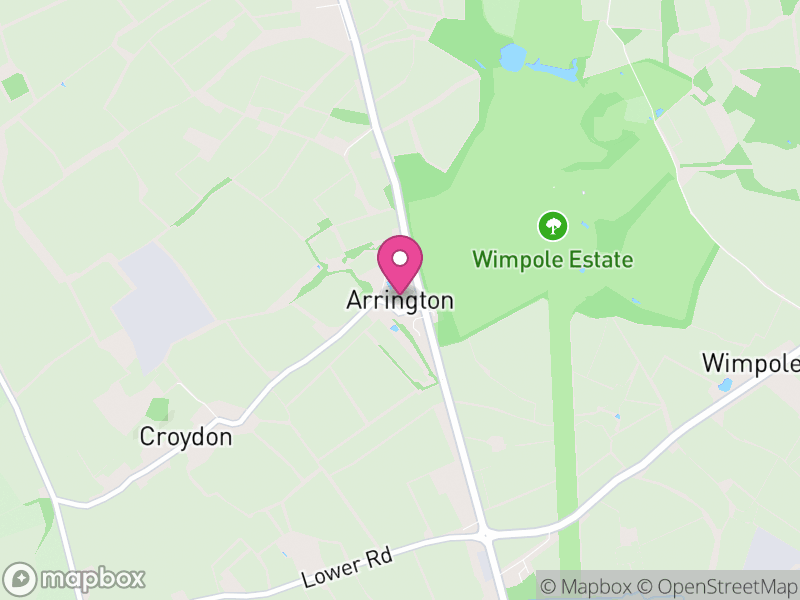 Map of Arrington, South Cambridgeshire