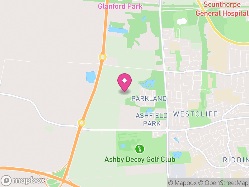 Map of Ashby Parkland, North Lincolnshire