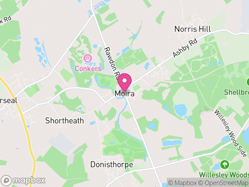 Map of Ashby Woulds, North West Leicestershire