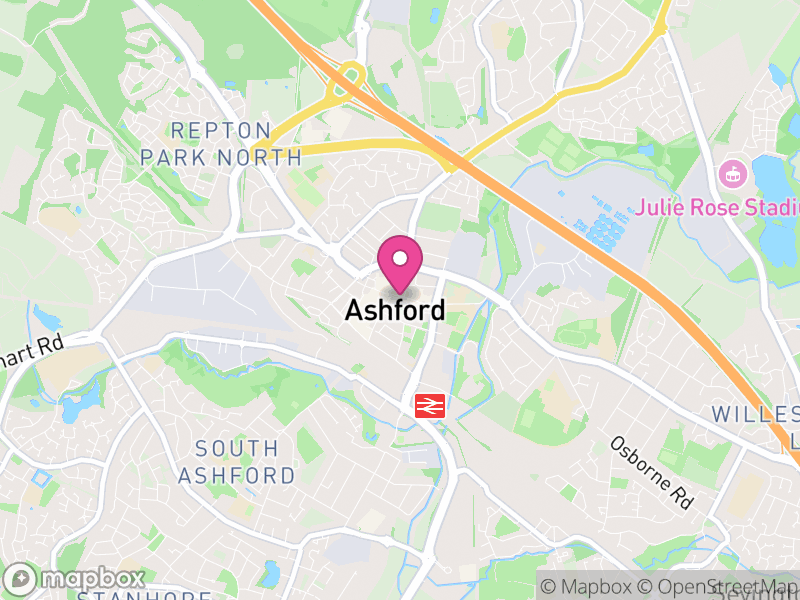 Map of Ashford, Kent