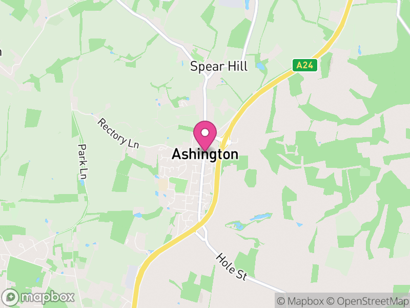 Map of Ashington, Horsham