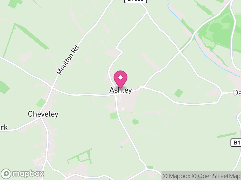 Map of Ashley, East Cambridgeshire