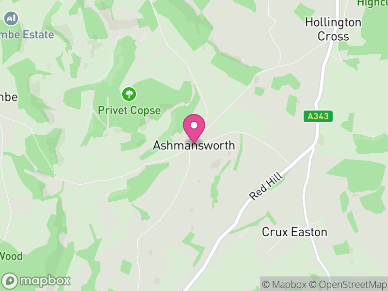 Map of Ashmansworth, Basingstoke and Deane