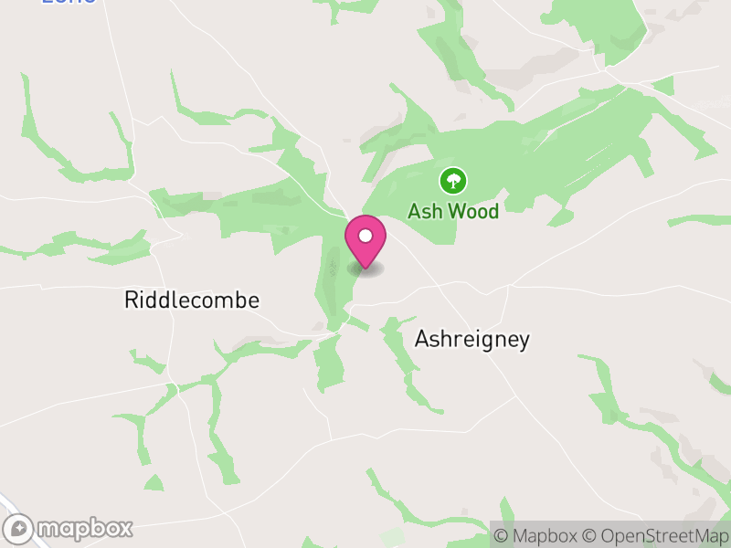 Map of Ashreigney, Torridge