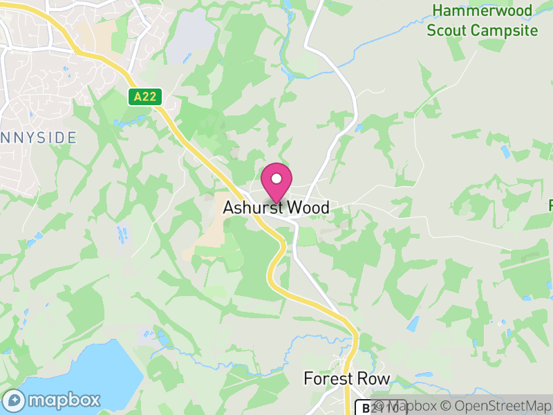 Map of Ashurst Wood, Mid Sussex