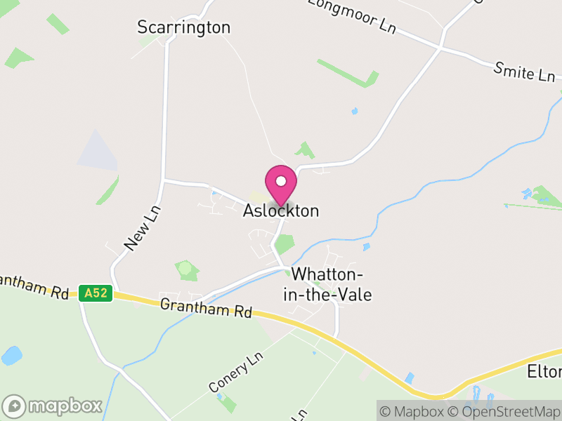 Map of Aslockton, Rushcliffe