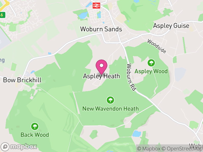 Map of Aspley Heath, Central Bedfordshire