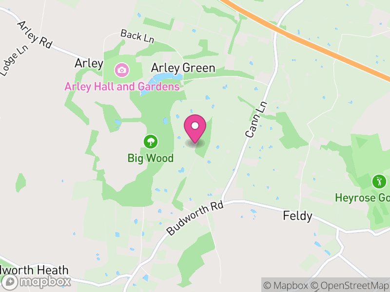 Map of Aston by Budworth, Cheshire East