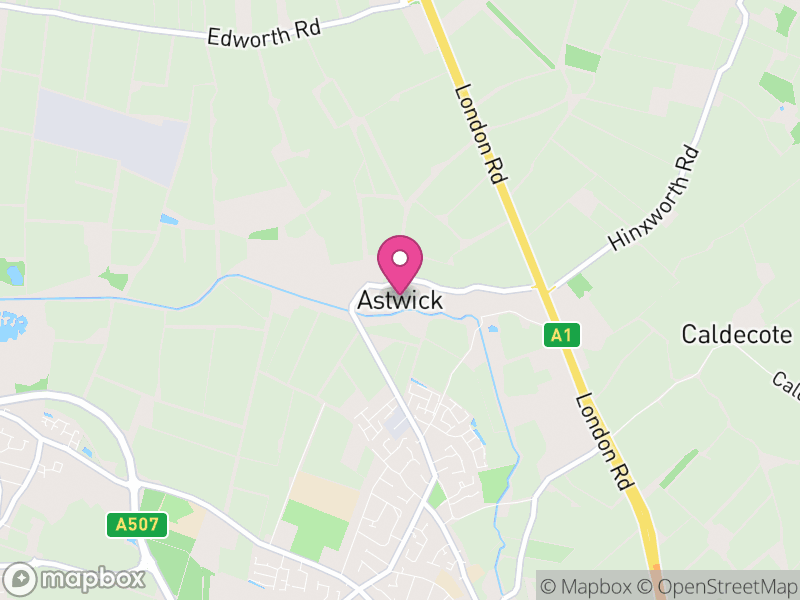 Map of Astwick, Central Bedfordshire
