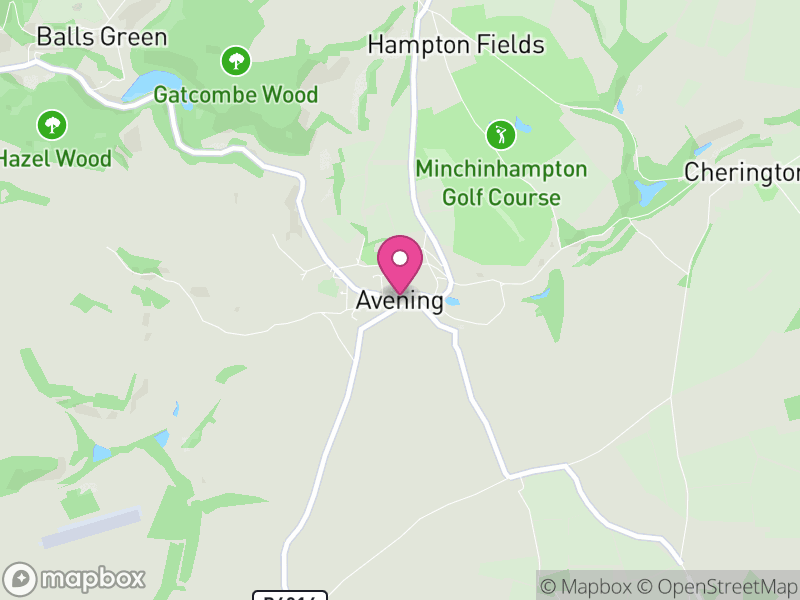 Map of Avening, Cotswold