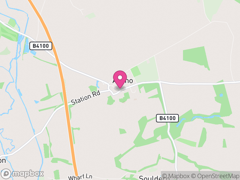 Map of Aynho, West Northamptonshire