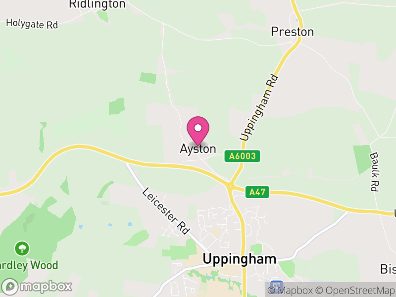 Map of Ayston, Rutland