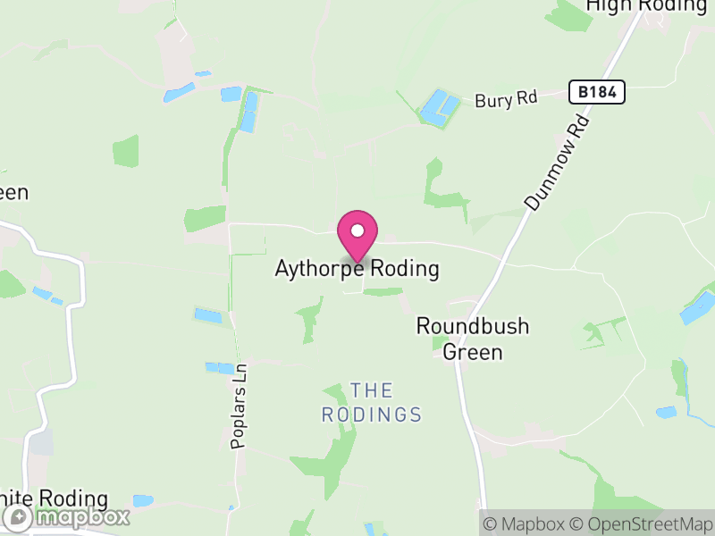 Map of Aythorpe Roding, Uttlesford
