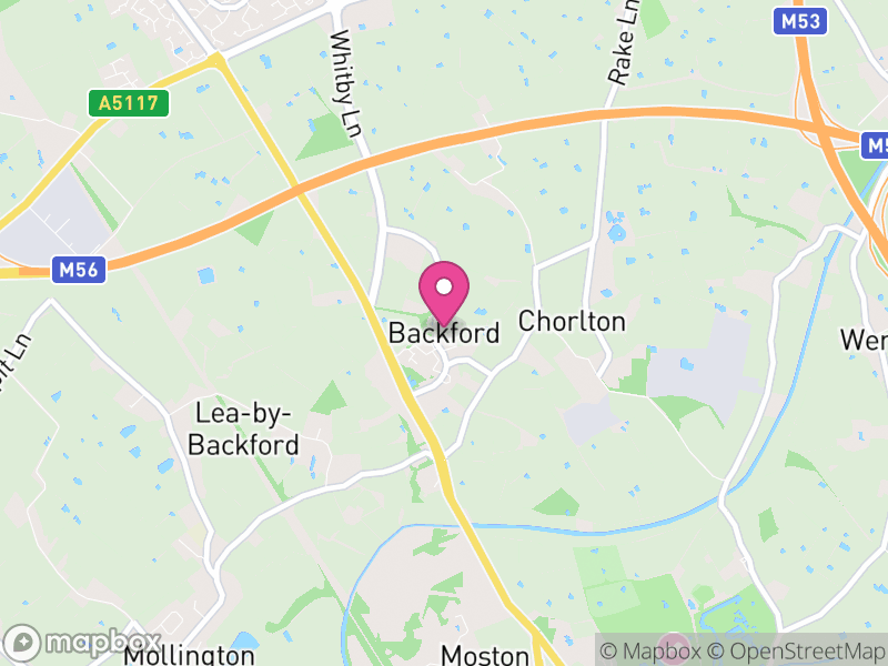 Map of Backford, Cheshire West and Chester