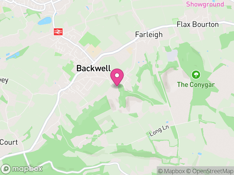 Map of Backwell, North Somerset