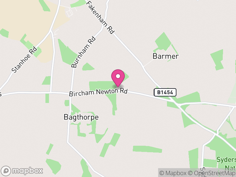 Map of Bagthorpe with Barmer, King's Lynn and West Norfolk