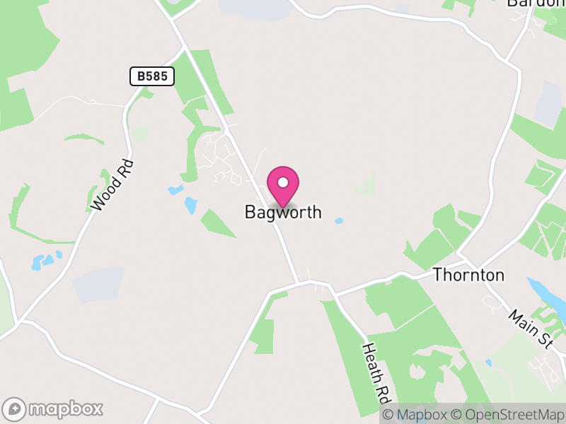 Map of Bagworth & Thornton, Hinckley and Bosworth