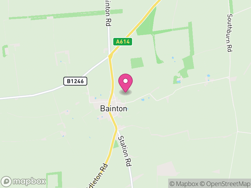 Map of Bainton, East Riding of Yorkshire