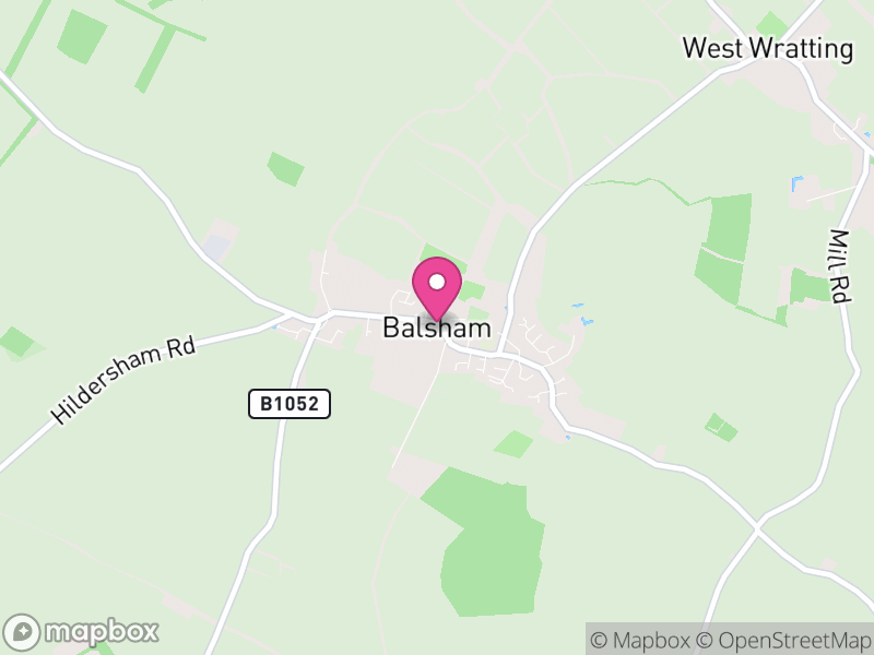 Map of Balsham, South Cambridgeshire