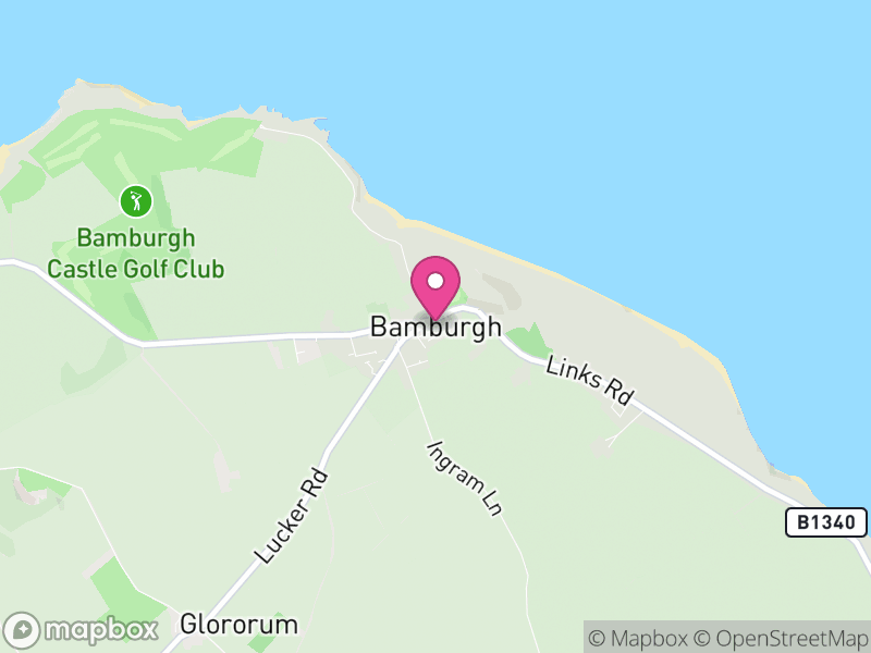 Map of Bamburgh, Northumberland
