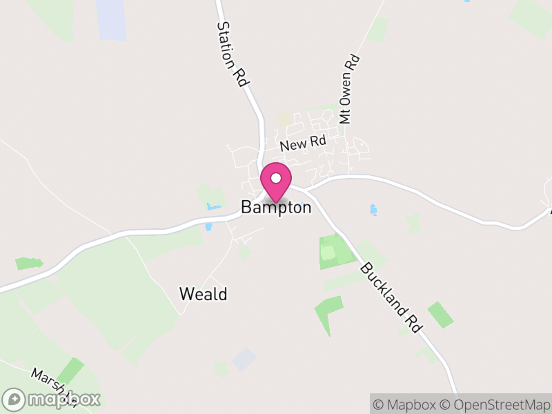 Map of Bampton, West Oxfordshire