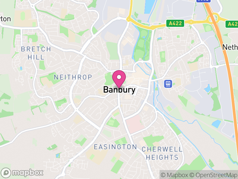 Map of Banbury, Cherwell