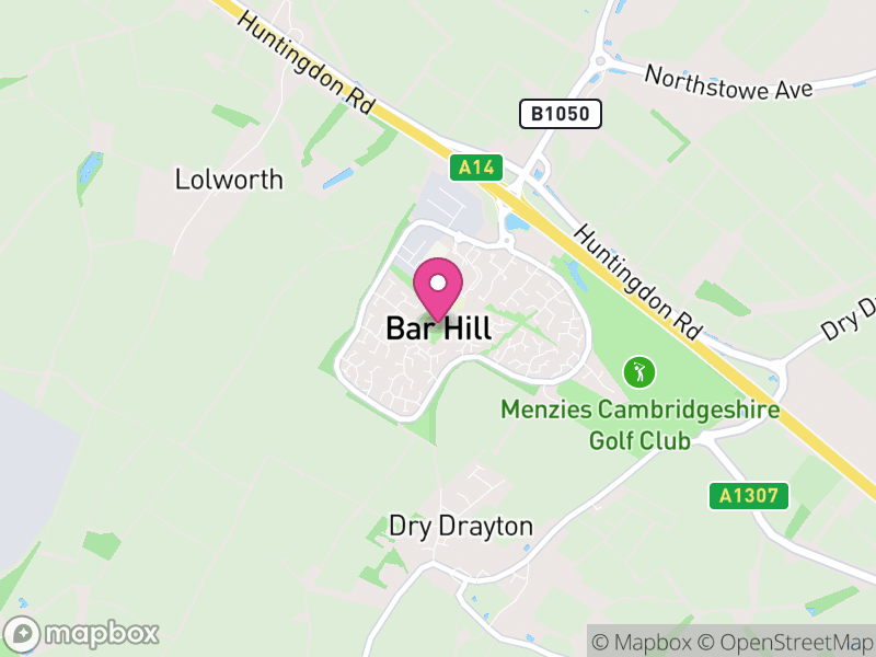 Map of Bar Hill, South Cambridgeshire