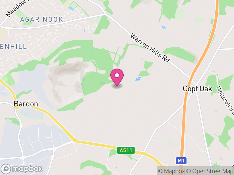 Map of Bardon, North West Leicestershire