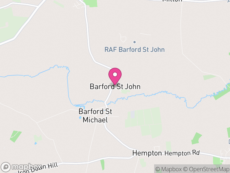 Map of Barford St. John and St. Michael, Cherwell