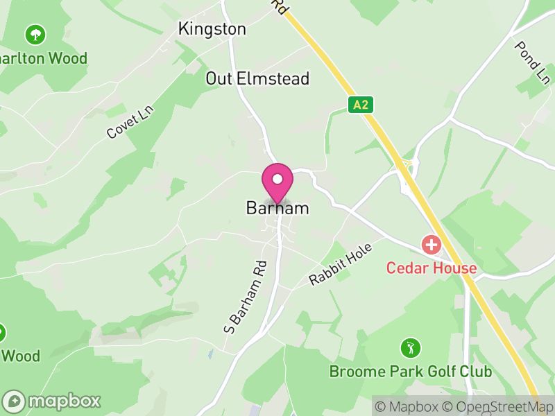 Map of Barham, Canterbury
