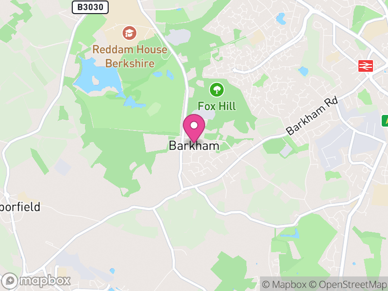 Map of Barkham, Wokingham