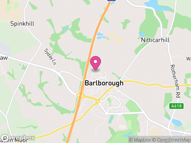 Map of Barlborough, Bolsover