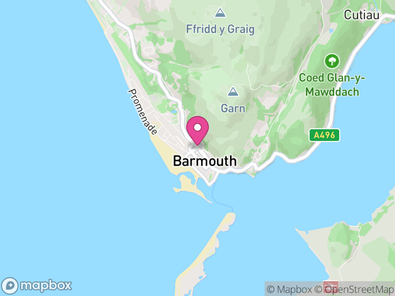 Map of Barmouth, Gwynedd