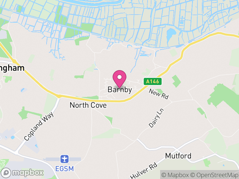 Map of Barnby, East Suffolk
