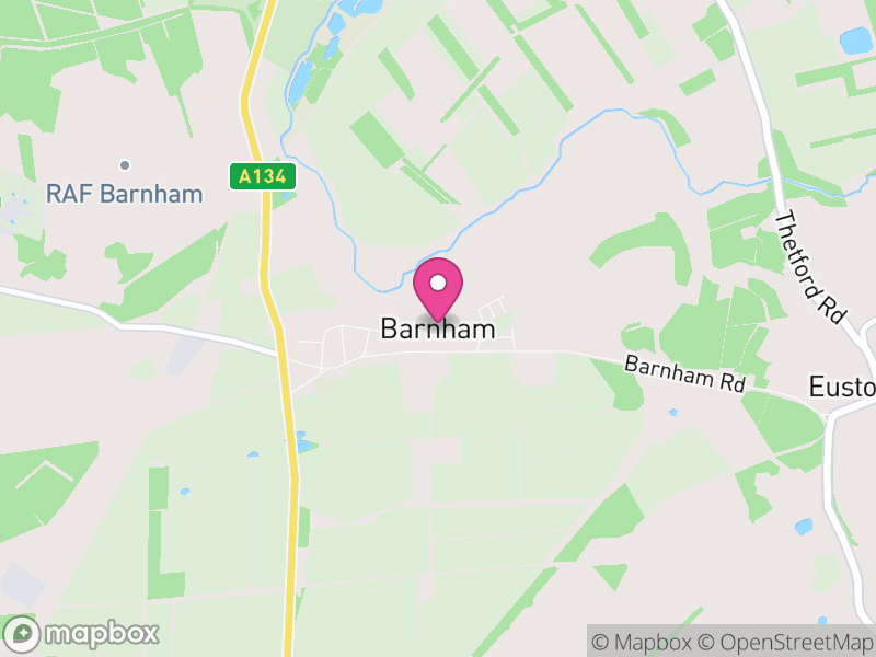 Map of Barnham, West Suffolk