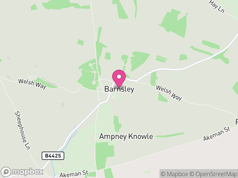 Map of Barnsley, Cotswold