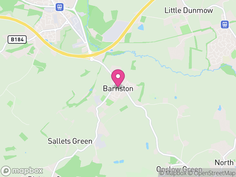 Map of Barnston, Uttlesford