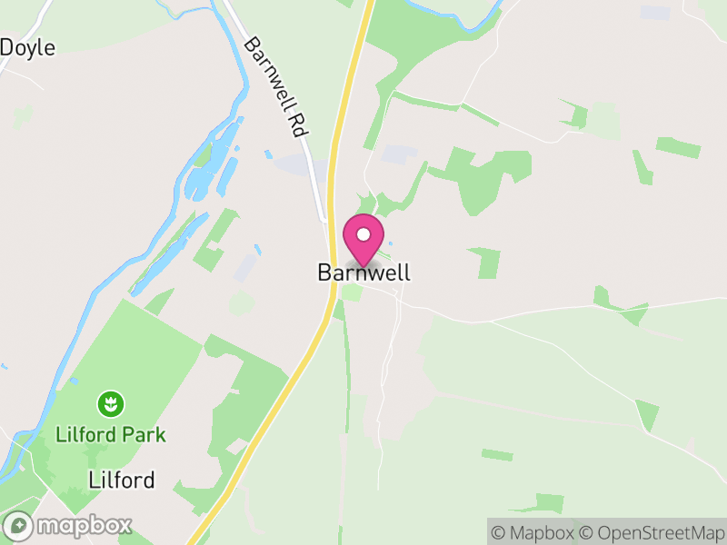 Map of Barnwell, North Northamptonshire