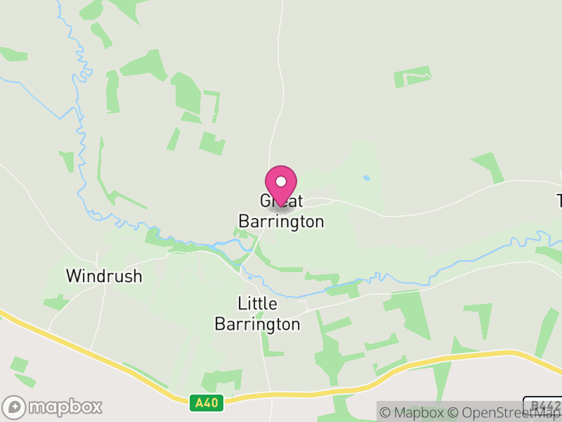 Map of Barrington, Cotswold
