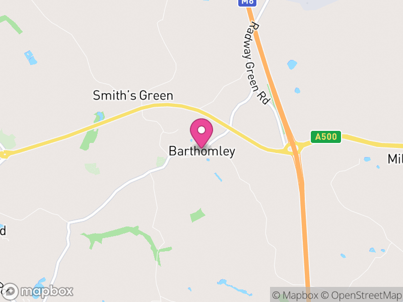 Map of Barthomley, Cheshire East