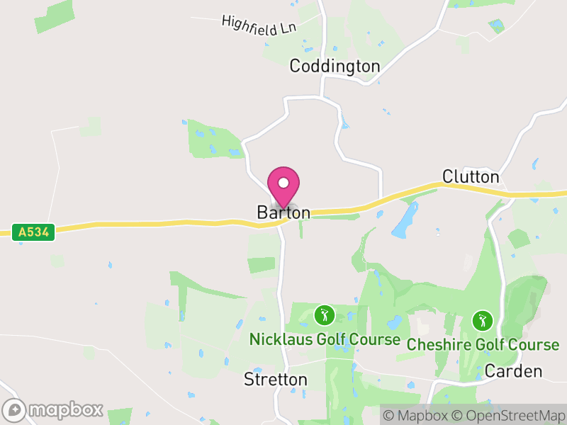 Map of Barton, Cheshire West and Chester