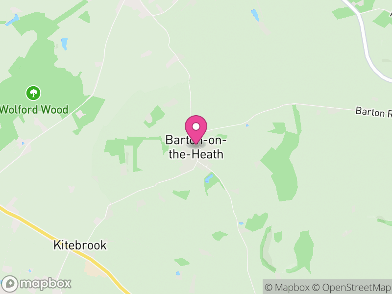 Map of Barton-on-the-Heath, Stratford-on-Avon