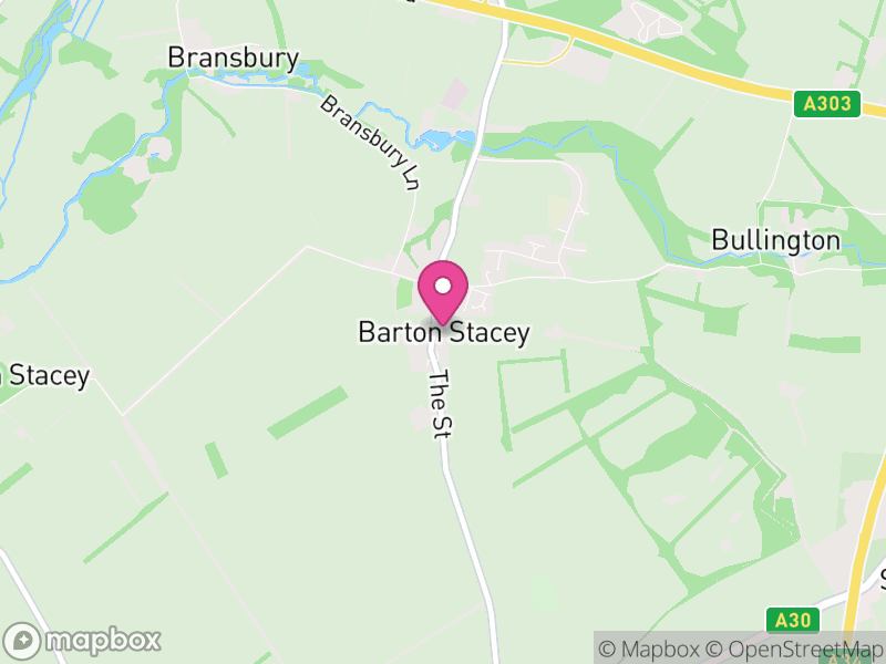 Map of Barton Stacey, Test Valley