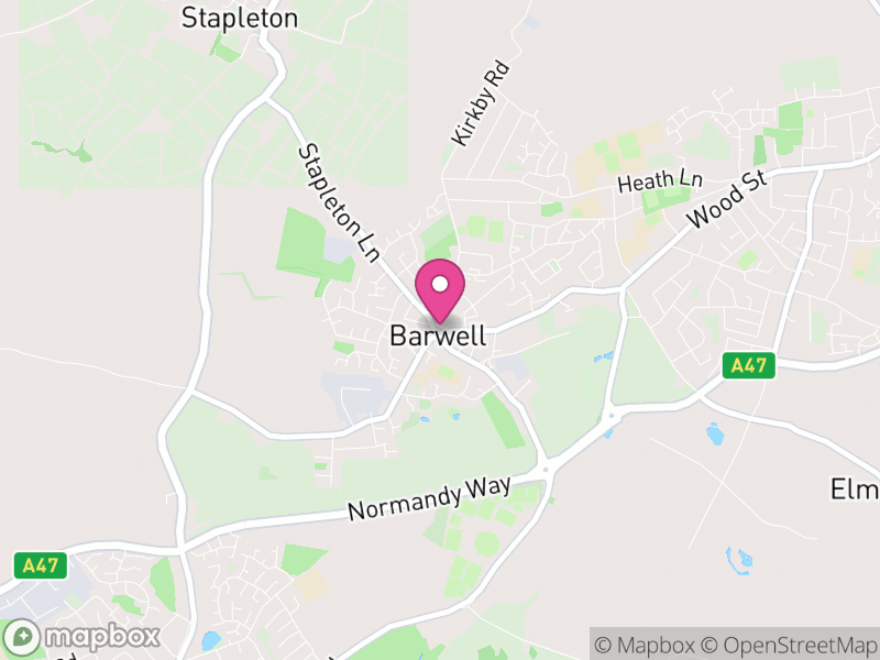 Map of Barwell, Hinckley and Bosworth