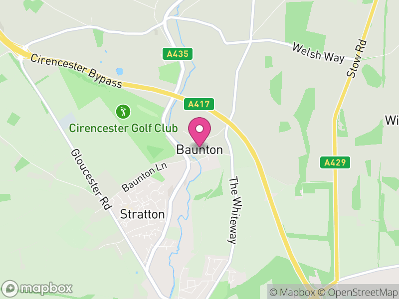 Map of Baunton, Cotswold