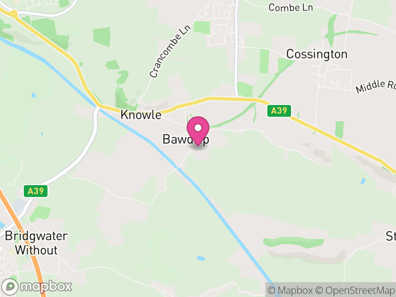 Map of Bawdrip, Somerset