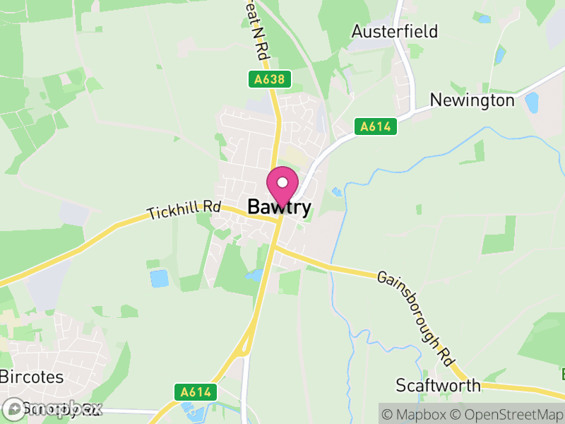 Map of Bawtry, Doncaster