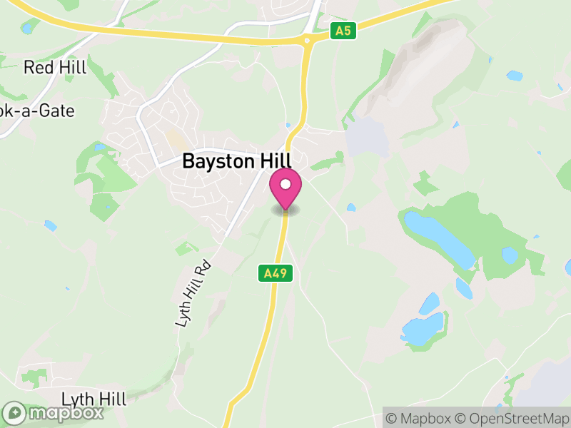 Map of Bayston Hill, England