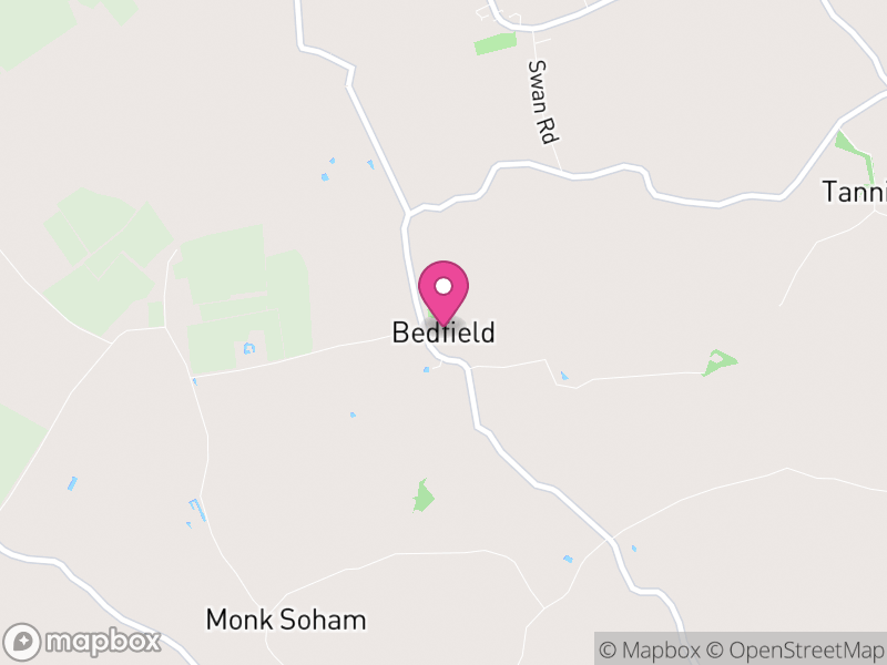 Map of Bedfield, Mid Suffolk