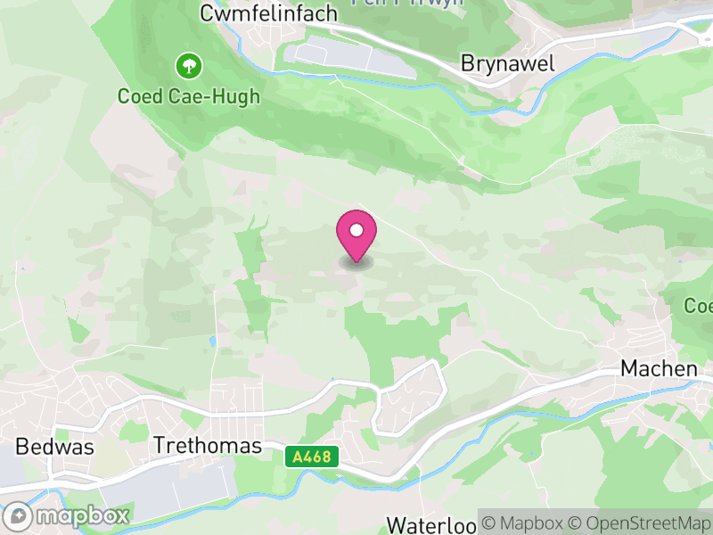 Map of Bedwas, Trethomas and Machen